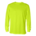 thumbnail image 2 of 4 Pack High Visibility Safety Yellow Long Sleeve Safety T-Shirts - Badger | 3.5 oz, 100% polyester | GoldenRow, 2 of 4