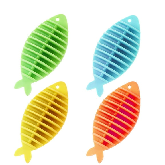 BPPEG 4 Pcs Dryer Balls,Soft TPR Odor-Free Fade-Resistant Laundry Reusable,Fish1