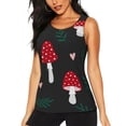 thumbnail image 2 of Picia Amanita Mushroom Pattern Women's Workout Tank Top,Breathable Activewear,Slim Fit Athletic Top,Versatile Workout Moisture-wicking top-XX-Large, 2 of 9