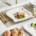 thumbnail image 3 of MALACASA, Series Elvira, 6-Piece Porcelain Dinner Plate Dinnerware Set, Marble Grey Dinner Set, 10.75", 3 of 7
