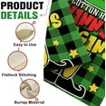 thumbnail image 4 of Green Christmas Elf Decorative Garden Flag, Xmas No Cotton Headed Ninny Muggins Allowed Yard Home Decoration, Winter Holiday Plaid Farmhouse Small Outside Outdoor Decor Double Sided 12 x 18, 4 of 6