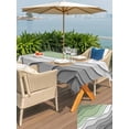 thumbnail image 5 of Rectangle Outdoor Tablecloth With Umbrella Hole And Zipper– Sage Green Vintage Gradient Waterproof Patio Table Cover for Party, Picnic, Backyard, 52"x70" , Minimalist Modern Stripes Grey, 5 of 8
