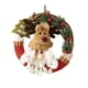 thumbnail image 1 of Decoración navideña, círculo de ratán con muñeca de tela, accesorios de decoración navideña hechos a mano, colgante de pared, 1 of 5