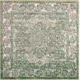 thumbnail image 3 of Unique Loom Isabella Collection Area Rug - Adjani (6' 1" Square Green/Ivory), 3 of 9