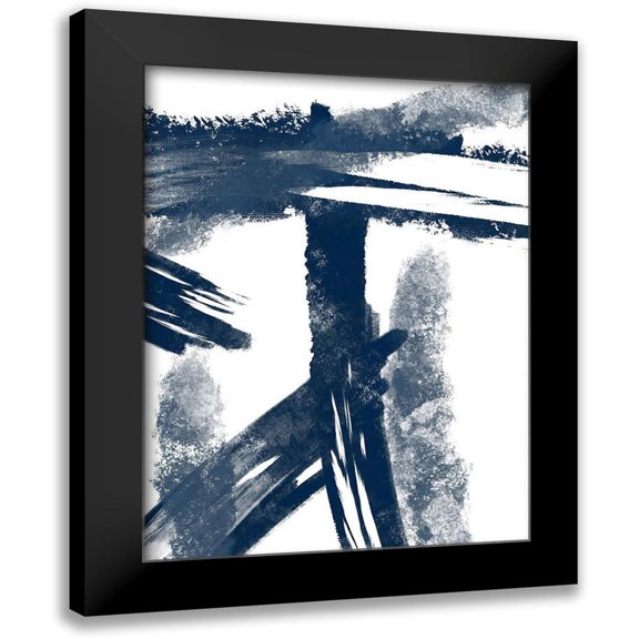 Prime, Marcus 12x14 Black Modern Framed Museum Art Print Titled - Navy Striking Seams 1