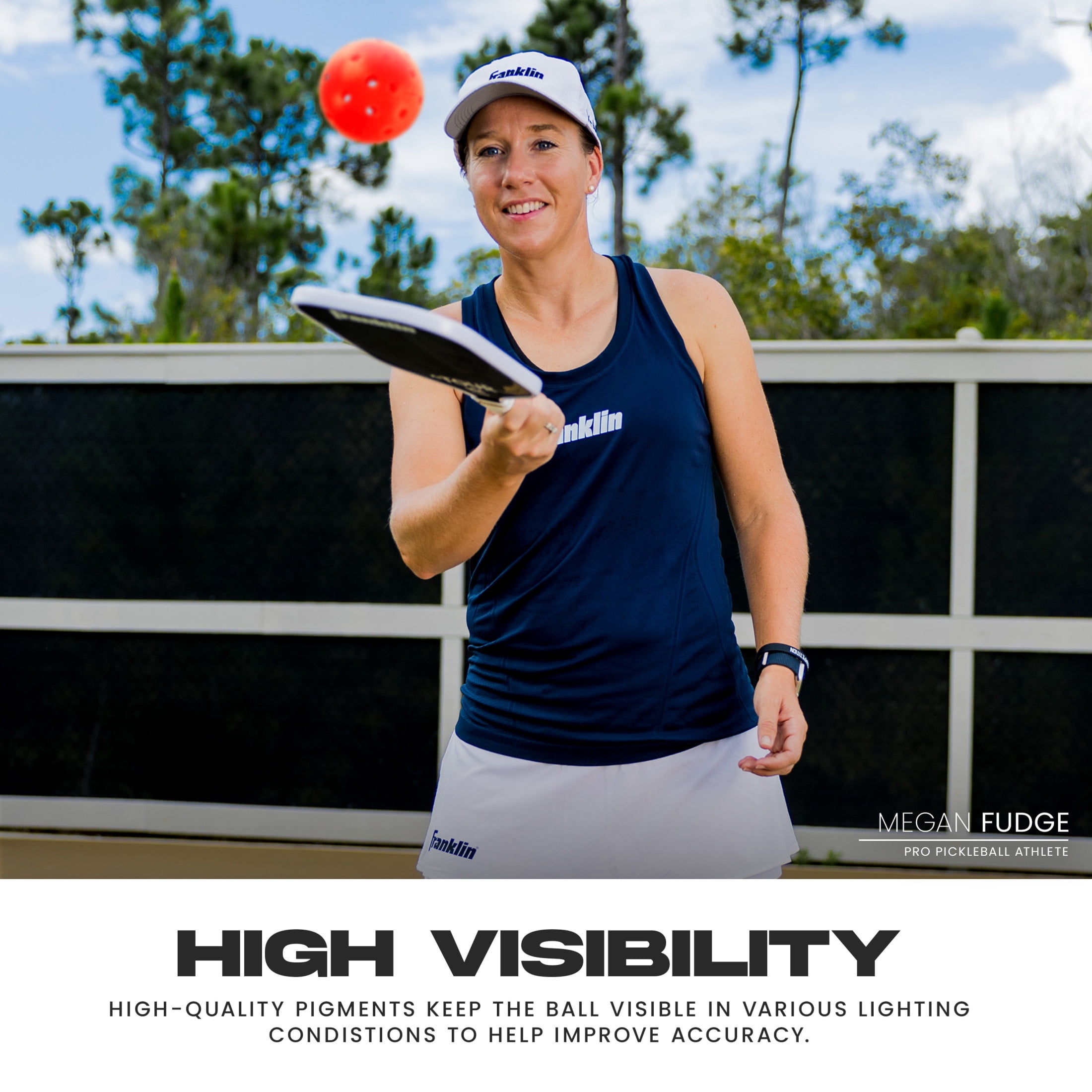 Franklin Sports X-40 Outdoor Pickleballs - Official Size - Ember - 3 Pack