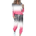 thumbnail image 2 of Wiyuqeen Womens Plus Size 2 Piece Tracksuits Long Sleeve Sweatshirts with Drawstring Trousers Soft Trendy Gradient Color Lounge Pants Sets, 2 of 5
