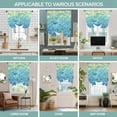thumbnail image 6 of Turquoise Blue Teal Tie Up Curtain Valance for Window,Adjustable Rod Pocket Window Curtains Shades,Chic Stained Glass Texture Aesthetic Light Filtering Valance Drapes for Living Room Bedroom 42"x54", 6 of 9