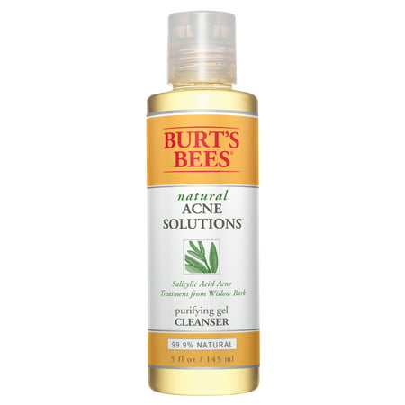 Burt's Bees Natural Acne Solutions  Purifying Gel Cleanser, Face Wash for Oily Skin, 5 (Best Natural Skin Care Products For Acne)