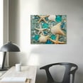 thumbnail image 3 of Nawypu Coastal Farmhouse Canvas Print Wall Decor Ideas Sea Artwork for Bedroom Beach Decor Starfish Seashell Wall Art for Nautical Bathroom Starfish Wave Wall Hanging Beach Art with Shells Seashell, 3 of 4