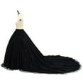 thumbnail image 3 of GRACEART Women Bridal Long Maxi Tulle Skirt Floor Length Long Train Overskirt for Wedding, 3 of 3