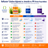 Refluxter - 1000+ mg Sodium Alginate for Acid Reflux, Heartburn, Gerd ...