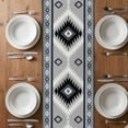 thumbnail image 6 of Haze Blue Boho Table Runner - 72 Inch Long, Kitchen Dining Table Runner Dresser Scarves, Farmhouse Retro Southwest Aztec Motifs Farmhouse Decor for Coffee Tables Wedding Party Banquet, 6 of 8
