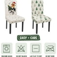 thumbnail image 6 of Christmas Chair Covers Set of 6 Gingerbread Stretch Parsons Chair Slipcovers Christmas Tree Snowman for Xmas Dining Room Decor Chair Seat Protectors (Gingerbread Tree,6PCS), 6 of 7