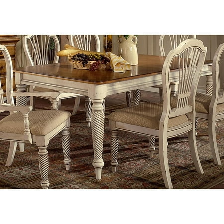 Hillsdale Wilshire Rectangular Dining Table-Antique White