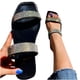 thumbnail image 4 of Sandalias de verano para mujer, sandalias planas sin cordones, zapatos romanos de cristal, sandalias informales con punta abierta, zapatillas Wmkox8yii  ytu8782, 4 of 9