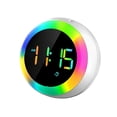 thumbnail image 1 of Reloj despertador infantil, con doble alarma, luz nocturna de brillo ajustable, activado por voz, reloj despertador para niños., 1 of 5