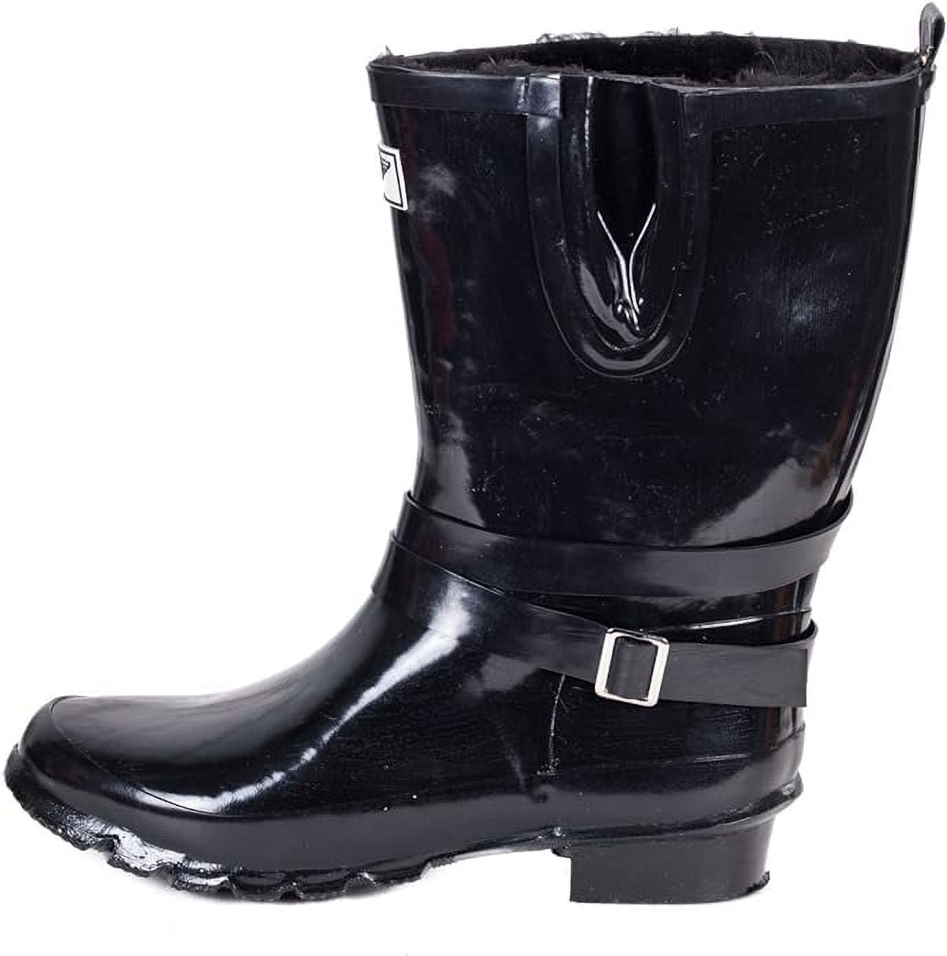 Forever Young Women's Short Strapped with Buckle Rain Boot