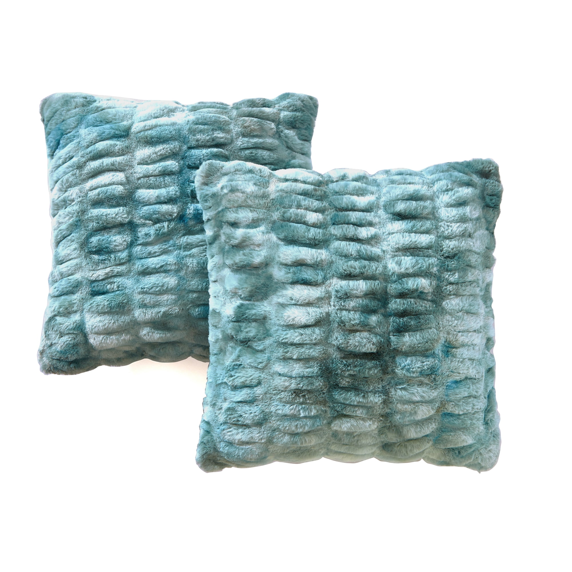 Home Soft Things Shar Pei Faux Fur Decorative Throw Pillow Covers, Soft Velvety Pillow Cases Cushion Covers, No Pillow Insert, Set of 2, Trellis, 26" x26"