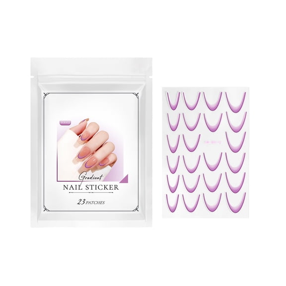 French Gradient Nail Stickers Easy DIY Designs Long Lasting Decals for Salon Home Manicure
