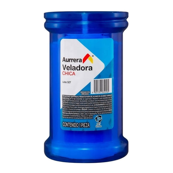 Veladora Aurrera con vaso de plástico1 pza