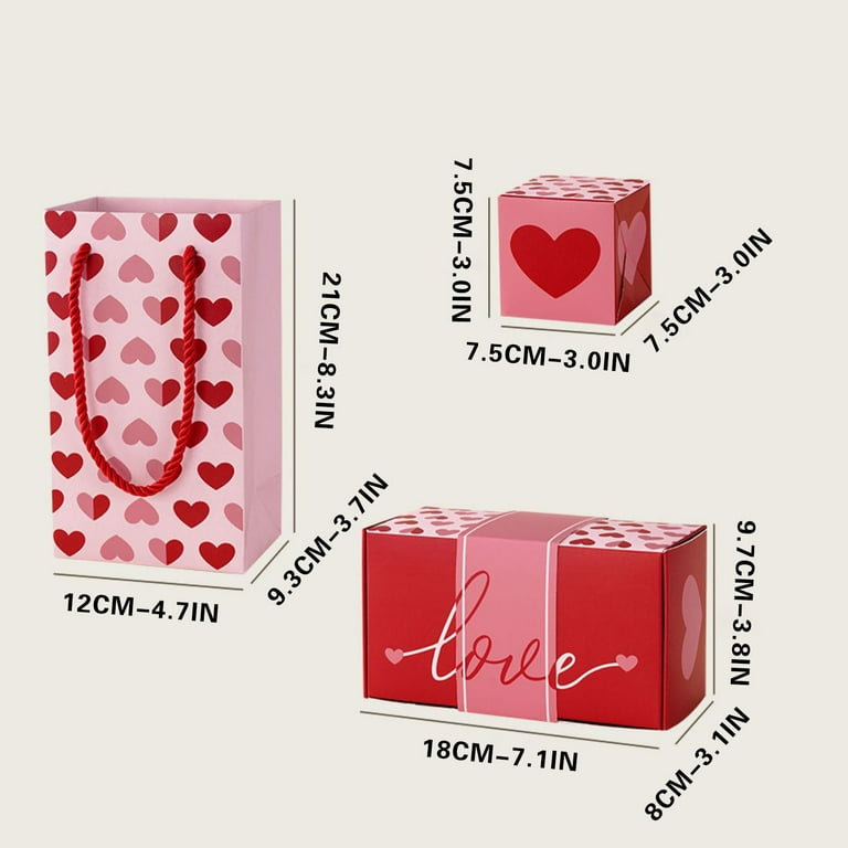 JeashCHAT Valentine's Day Surprise Box Gift Box Set, Folding