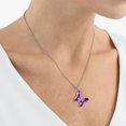 thumbnail image 4 of Purple Butterfly Necklace Amethyst February Birthstone Necklace Pendant Sterling Silver Jewelry Women Birthday Mother's Day Gifts Juwaliy, 4 of 9