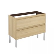 Ambra 100F NO Free Standing Vanity Base Unit in Nordic Oak