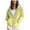 Yellow, variant on Towmus Womens Zip Up Hooded Sweatshirts Graphic Printed Casual Long Sleeve Pullover Top Loose Fit with Pockets for Fall Winter