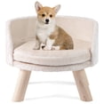 thumbnail image 1 of Costway Pet Bed Sofa Puppy Couch w/Removable & Washable Cushion Elevated Kitty for Small-Sized Dogs & Cats White, 1 of 10