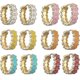 thumbnail image 2 of Pink/black/white Snowflake Shape Enamel Small Hoop Earrings------Product code 79907, 2 of 5