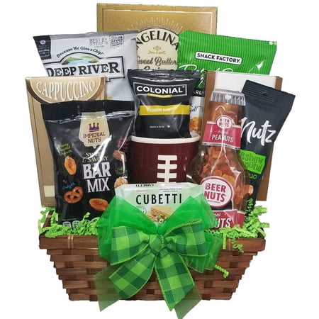 Delight Expressions Snack Time Gift Basket, Football Theme, 9 Count