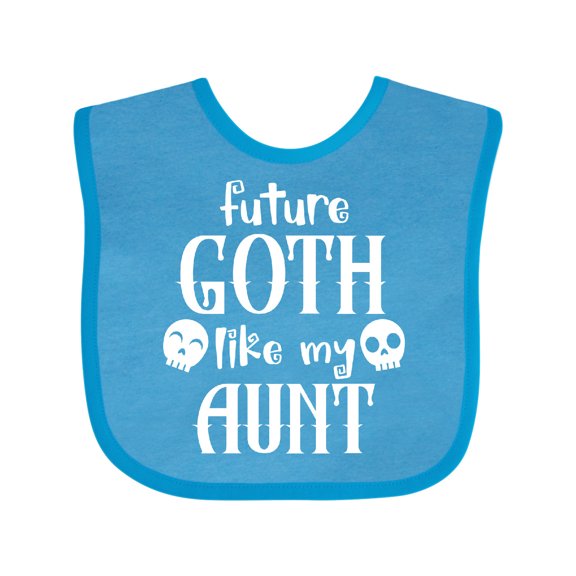 Inktastic Future Goth Like My Aunt with Skulls Boys or Girls Baby Bib