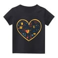 thumbnail image 7 of Fesfesfes Children Casual Versatile Tops for Outdoor Breathable T-shirt with Short Sleeve for Boys Girls School Season Round Neck Short Sleeve Tees(Black#02A,4 Years), 7 of 7