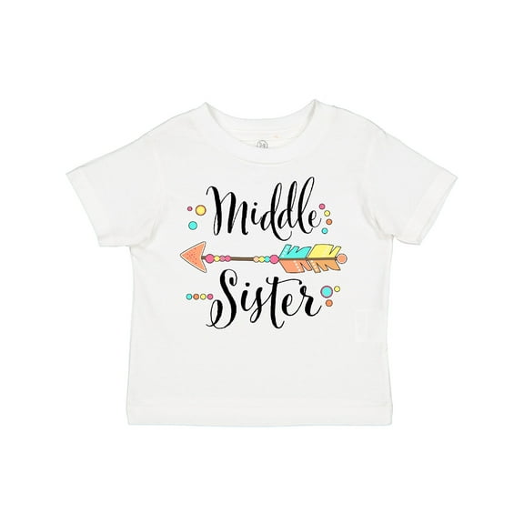 Inktastic Middle Sister- Dots and Arrow Girls Toddler T-Shirt
