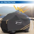thumbnail image 5 of FANOTEK ATV Cover, Waterproof Thickened 210D PU 4 Wheeler Cover for Honda Polaris Yamaha Kawasaki, UV Dust Rian Snowproof All Weather Protection Black 78", 5 of 10