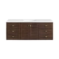 thumbnail image 4 of James Martin 670-V60S-WLT-3WZ Single Vanity Mid-Century Walnut w/ White Zeus Top, 4 of 7