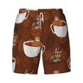 thumbnail image 4 of Lsque Mens Swim Trunks Sloths Need More Coffee Pattern - Bathing Suit Compression Liner - Beach Swim Shorts Swimwear - (S-3XL) - Stretch Quick Dry -Medium, 4 of 9
