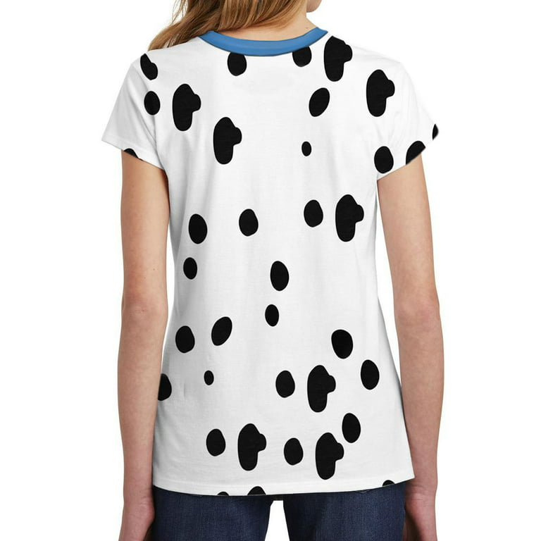 Dalmatian Print Youth T-Shirt/ Dalmatian Shirt/ Dalmatian Costume/ Animal Print T-Shirt 16