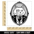 thumbnail image 2 of Victorian British Shorthair Cat Portrait Square Rubber Stamp Stamping Scrapbooking Crafting - Medium 1.75in, 2 of 7