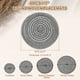 thumbnail image 2 of Uxcell 4 Pcs Manteles Individuales Redondos Tejidos, Mantel Lavable de 7 Pulgadas Resistente al Calor, Mantel Decorativo para Mesa de Comedor, Encimera, Gris, 2 of 7