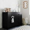 thumbnail image 3 of Storkcraft Calabasas 6 Drawer Nursery Double Dresser, Black, 3 of 12