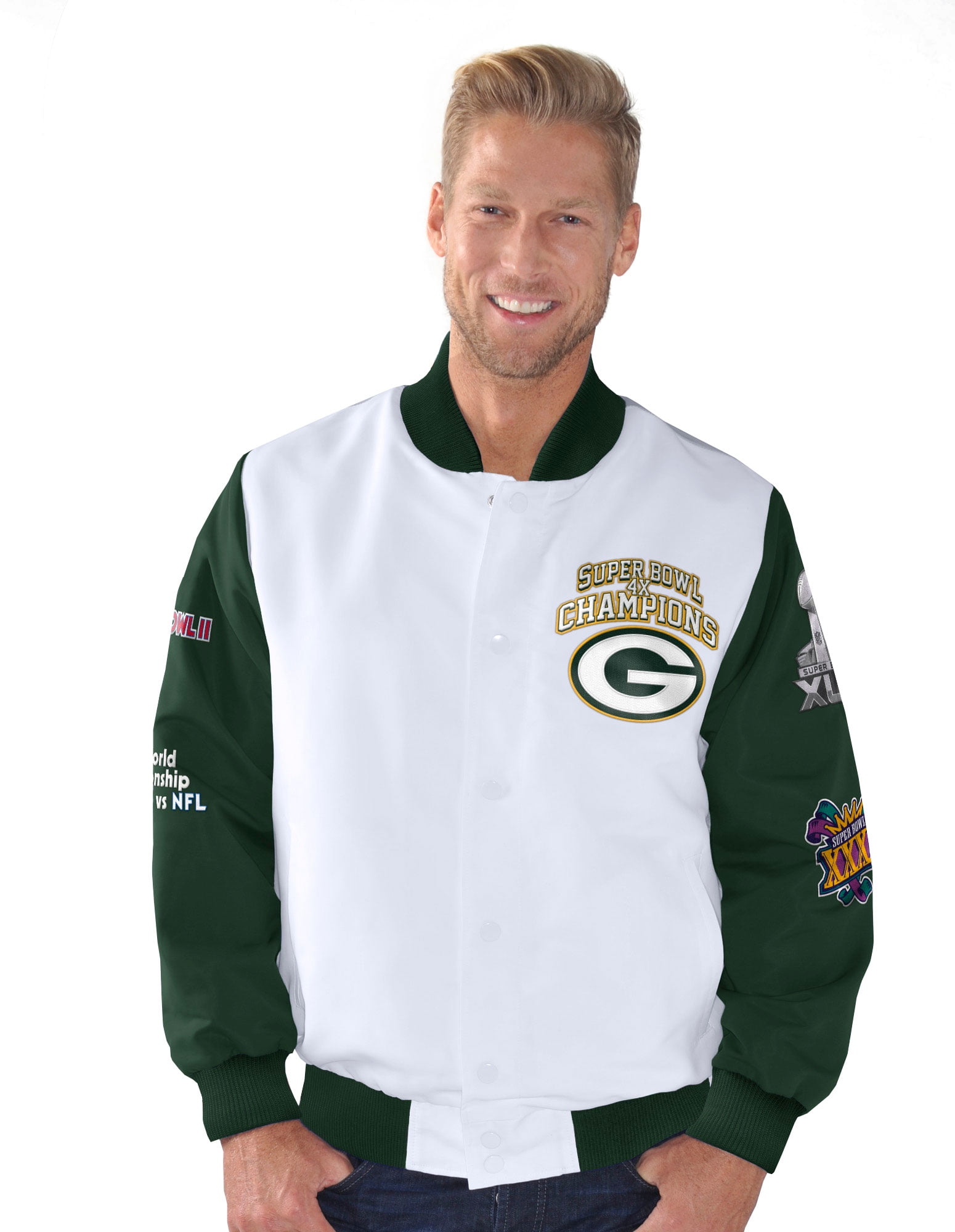 Green Bay Packers NFL "Trophy" Super Bowl Commemorative Sublimated Jacket by G-III Sports