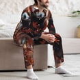 thumbnail image 7 of Sikiie Red Panda Autumn Branches Mens Pajama Set, Soft Warm Long Sleeve Sleepwear, Cozy Button-Down Pjs for Men-X-Large, 7 of 7