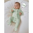 thumbnail image 6 of BemeyourBBs Baby Girl Fall Footies and Headband 2 Pcs Set Plaid Long Sleeve Romper, 6 of 8