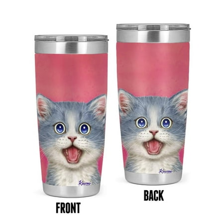

Surprised Kitten. Tumbler -Kayomi Harai Designs 20 oz Stainless Steel Tumbler