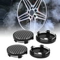 thumbnail image 4 of 4 Pcs Black 60mm Dia 5 Clips Wheel Tyre Center Hub Caps Cover for Cars, 4 of 6