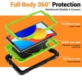 thumbnail image 5 of Case for Xiaomi Redmi Pad SE 8.7 inch 2024, 360 Rotating Stand Handle Shoulder Strap Heavy Duty Shockproof Cover, Lime PC, 5 of 7