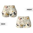 thumbnail image 5 of Qekee Cartoon Chickens Women Workout Shorts, Sports shorts, Scrunch Butt Lifting Gym Shorts, Breathable Soft - XX-Large, 5 of 9