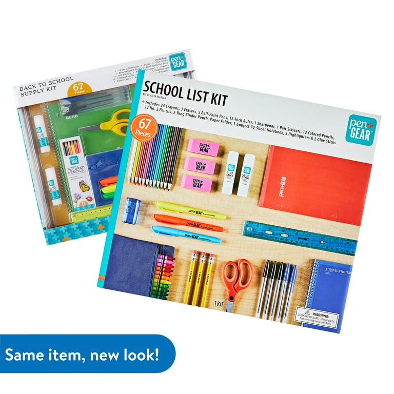 Pen+Gear Back to School List Kit, 67 Pieces, Notebook and